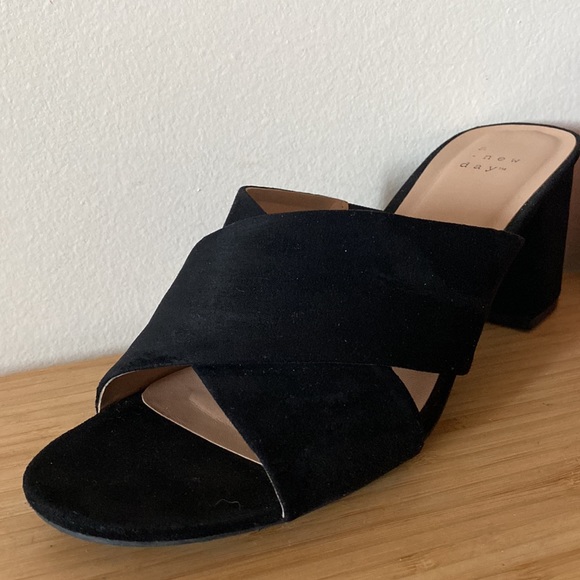 A New Day Black Mules, Size 9 - Picture 2 of 6